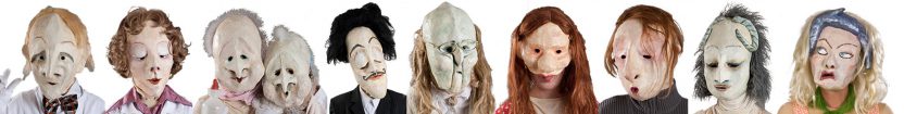 Fries mit Masken Figuren