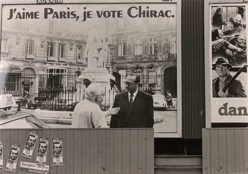 Werbeplakat für Chirac in Paris